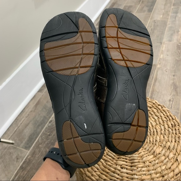 Clarks Unstructured leather Slip On Shoes - Picture 5 of 7